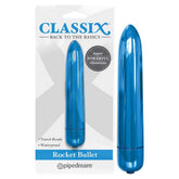 Classix Rocket Bullet Metallic Blue 8.9 cm Vibrating Bullet Toy BULLETS